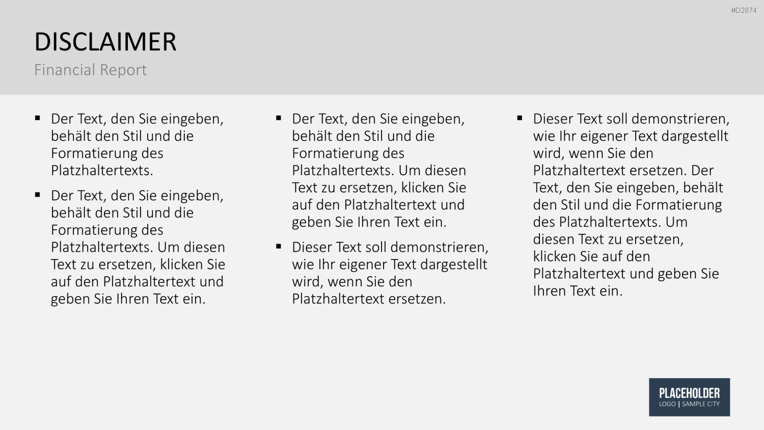 Financial Report PowerPoint-Vorlage