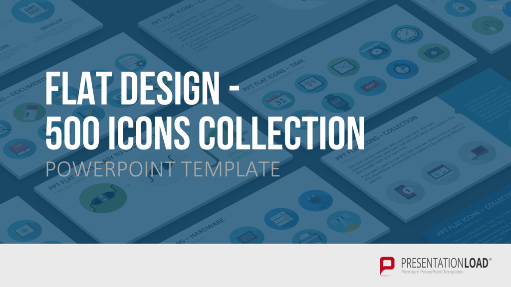 Flat Design - Icons Collection PowerPoint-Vorlage
