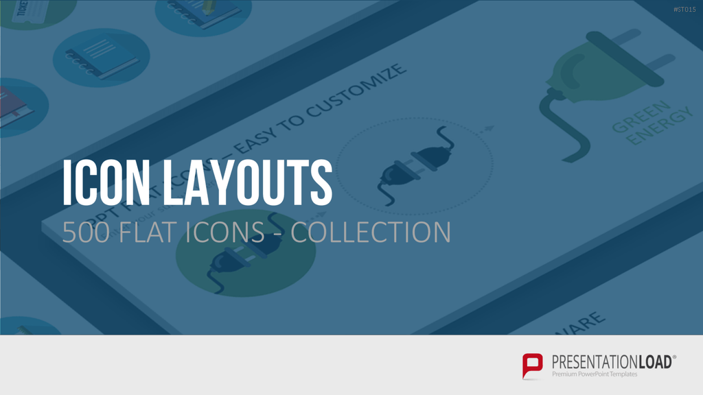 Flat Design - Icons Collection PowerPoint-Vorlage