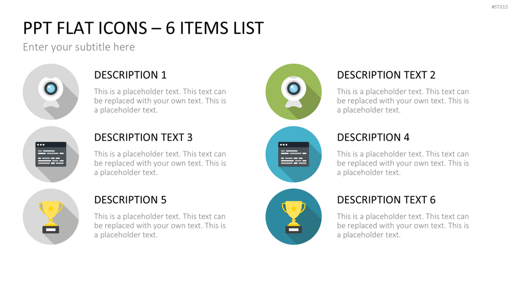 Flat Design - Icons Collection PowerPoint-Vorlage