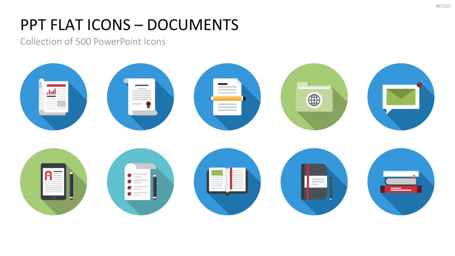 Flat Design - Icons Collection PowerPoint-Vorlage