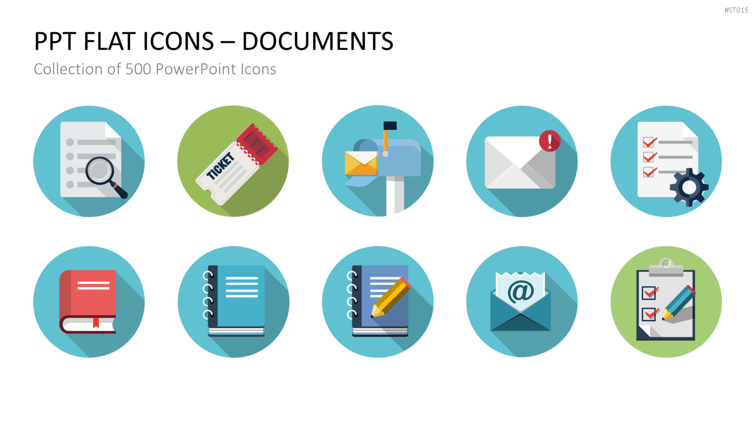 Flat Design - Icons Collection PowerPoint-Vorlage