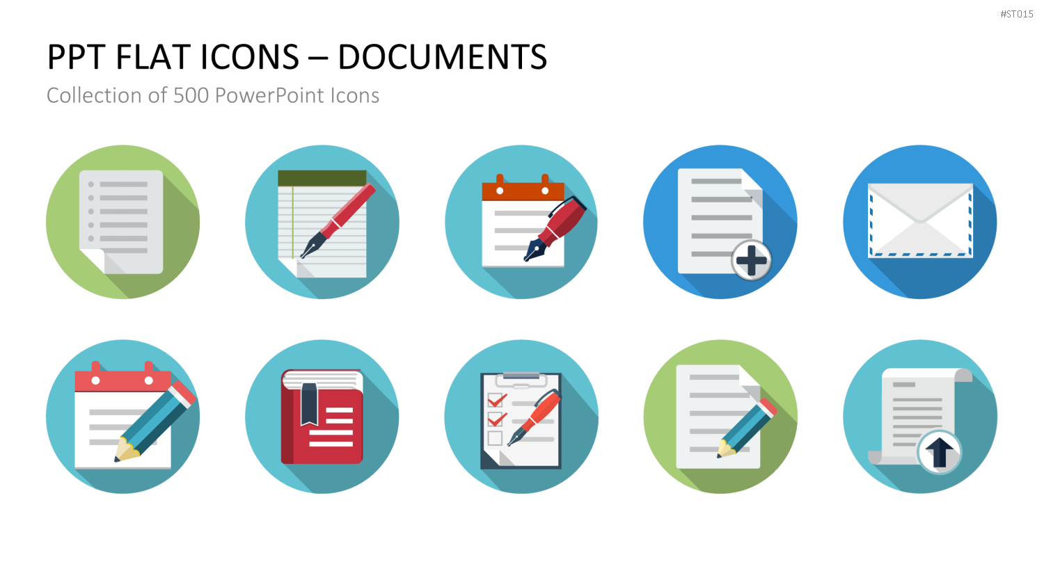 Flat Design - Icons Collection PowerPoint-Vorlage