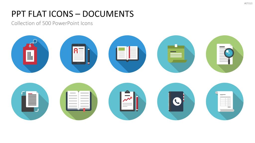 Flat Design - Icons Collection PowerPoint-Vorlage