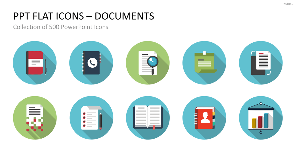 Flat Design - Icons Collection PowerPoint-Vorlage