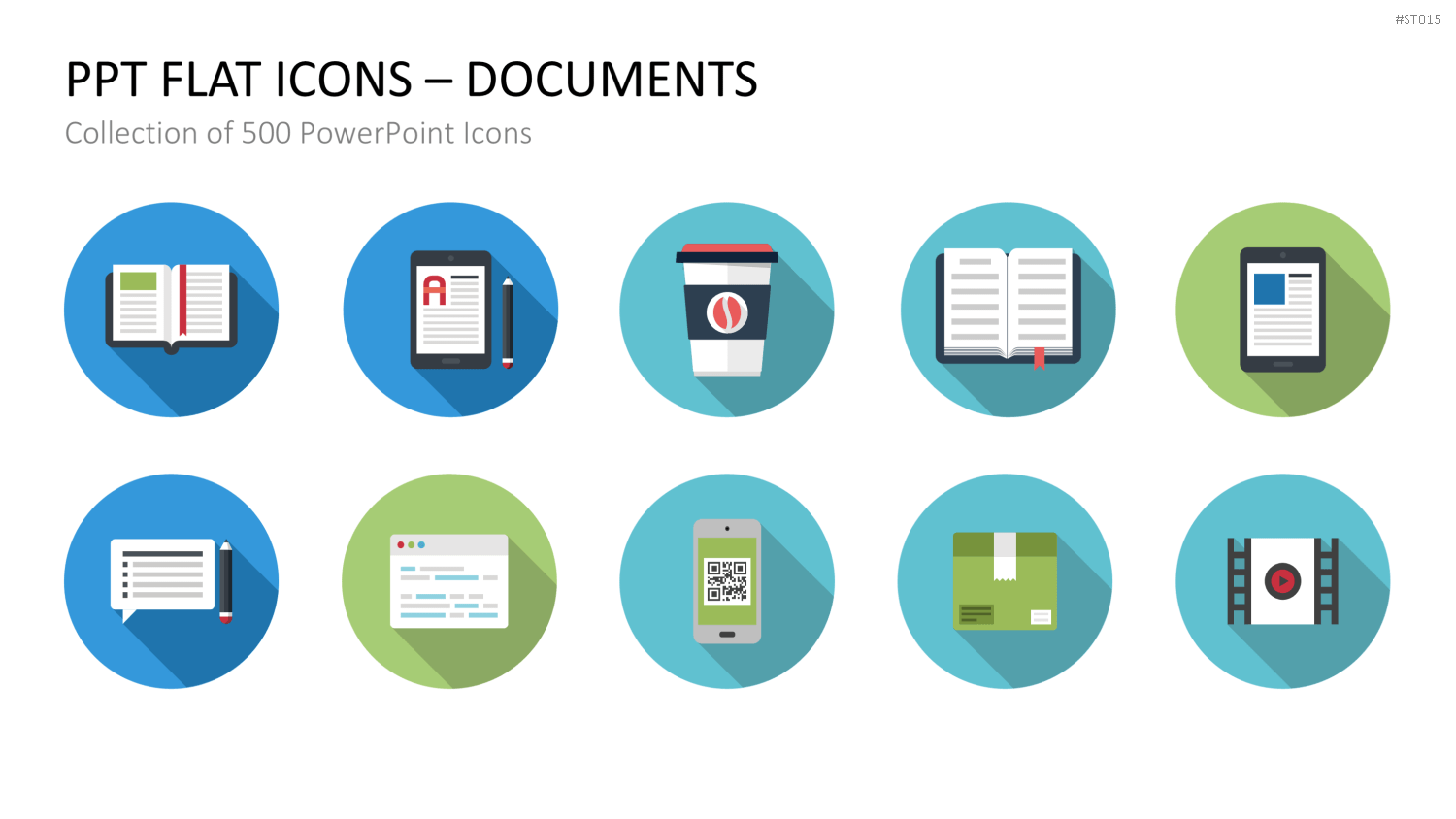 Flat Design - Icons Collection PowerPoint-Vorlage
