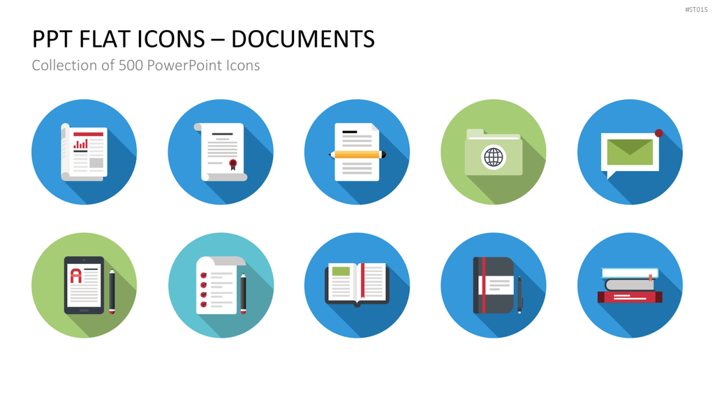 Flat Design - Icons Collection PowerPoint-Vorlage