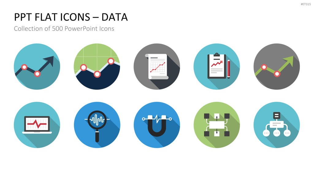 Flat Design - Icons Collection PowerPoint-Vorlage