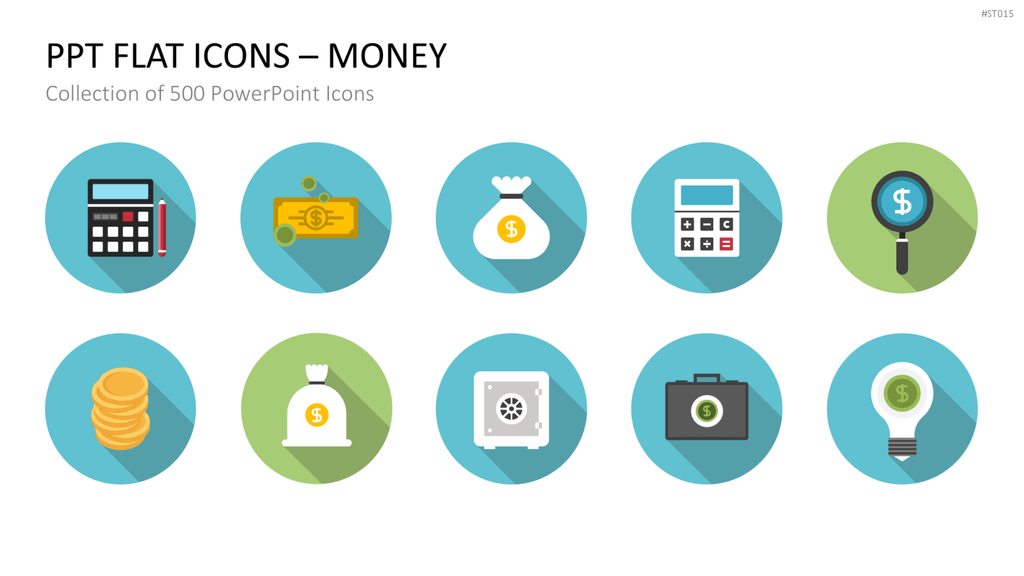 Flat Design - Icons Collection PowerPoint-Vorlage
