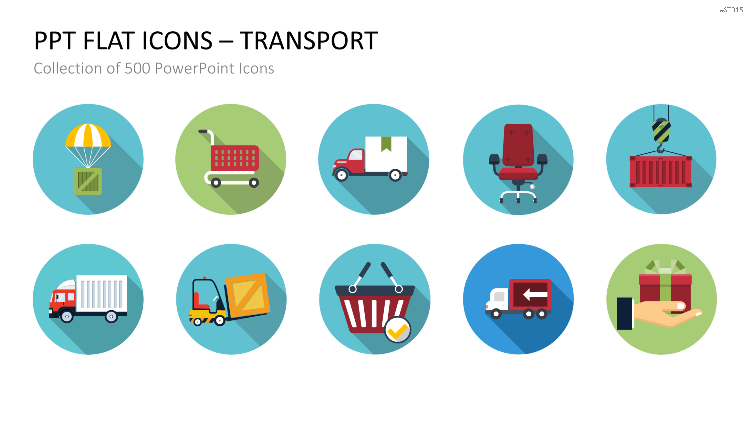 Flat Design - Icons Collection PowerPoint-Vorlage