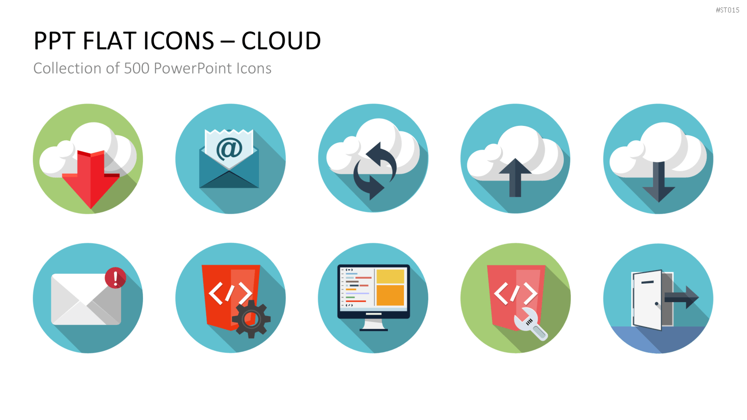 Flat Design - Icons Collection PowerPoint-Vorlage