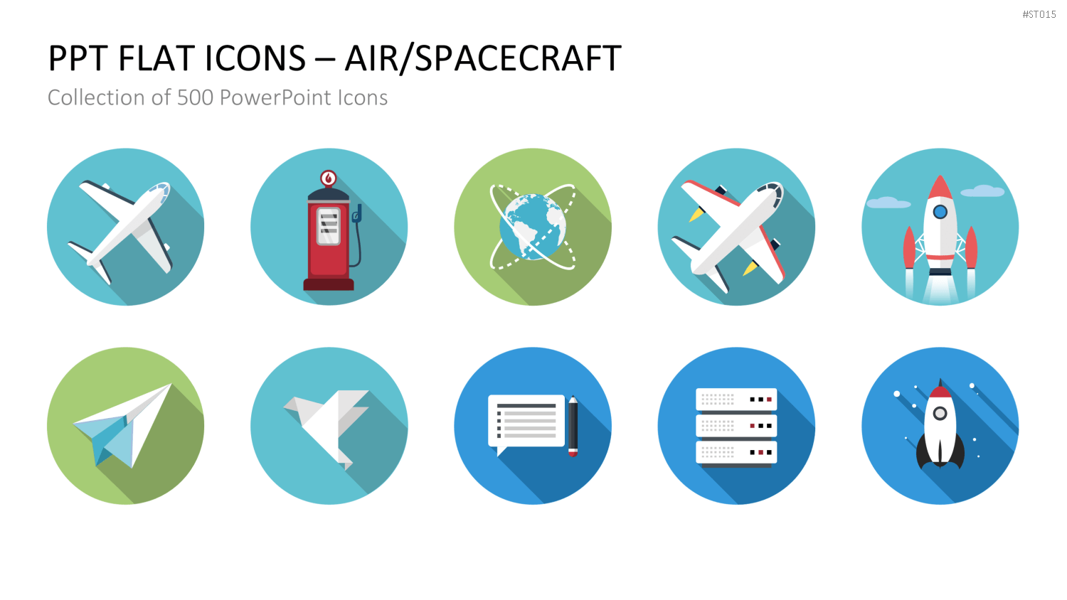 Flat Design - Icons Collection PowerPoint-Vorlage