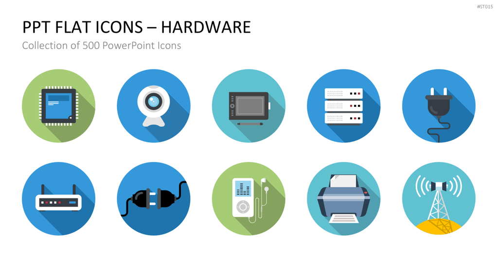 Flat Design - Icons Collection PowerPoint-Vorlage