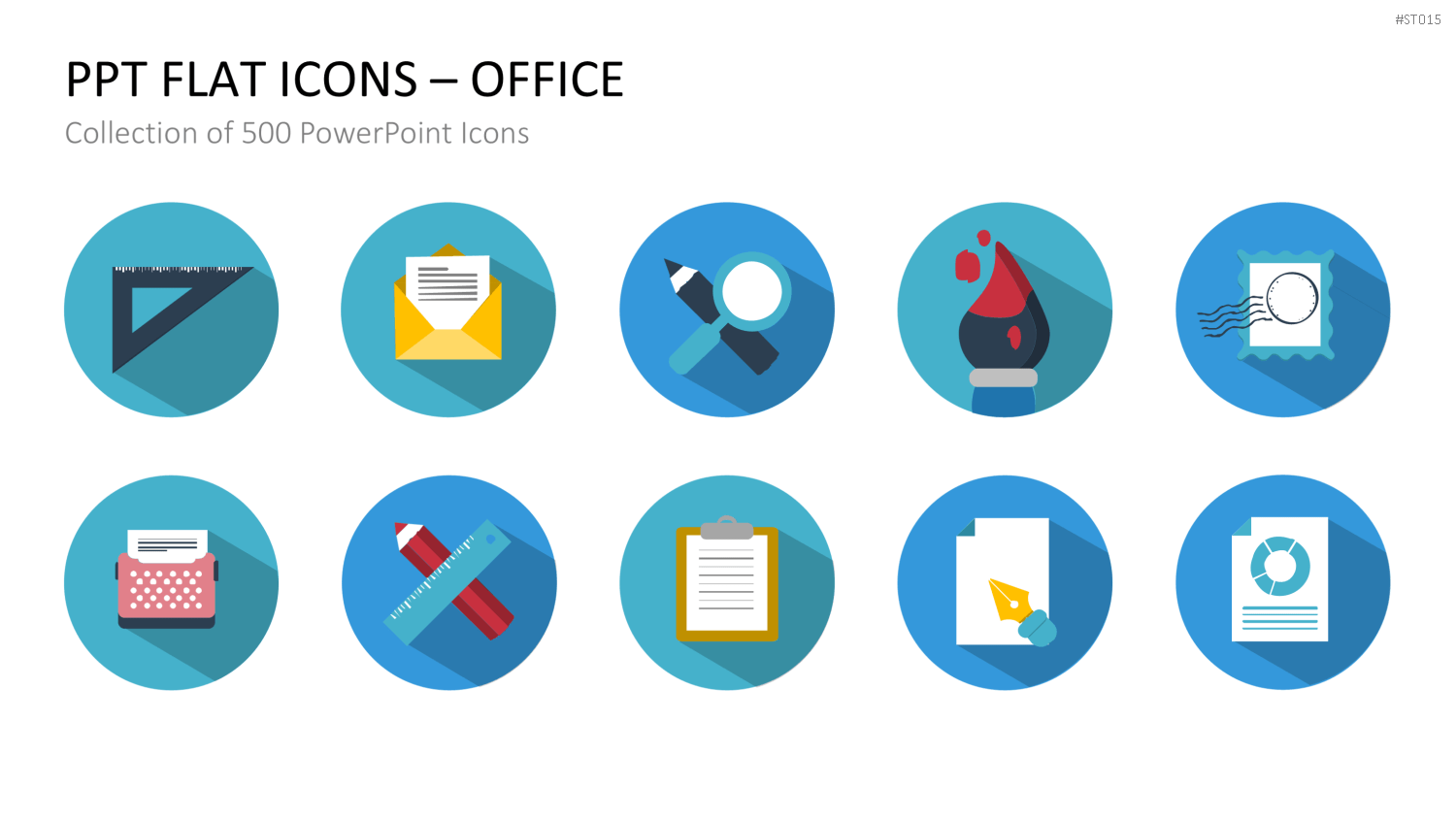 Flat Design - Icons Collection PowerPoint-Vorlage