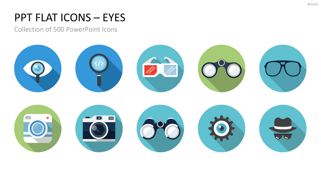 Flat Design - Icons Collection PowerPoint-Vorlage