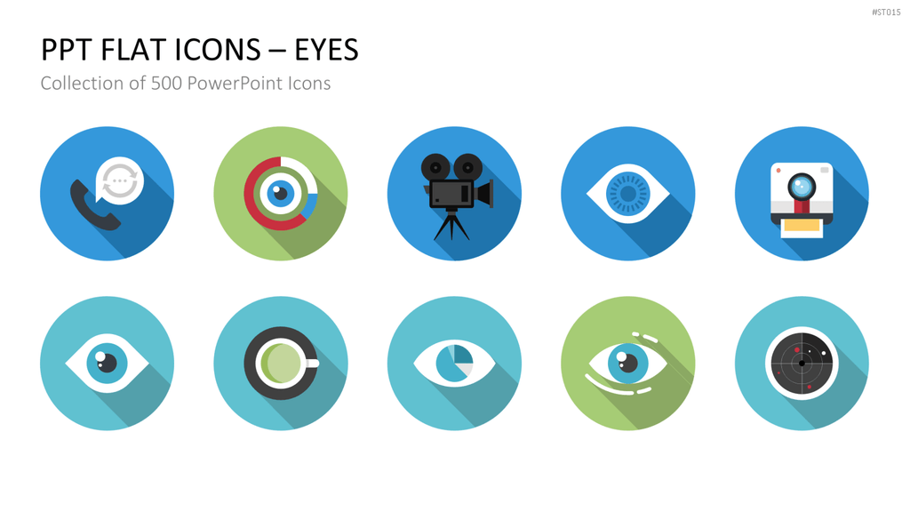 Flat Design - Icons Collection PowerPoint-Vorlage