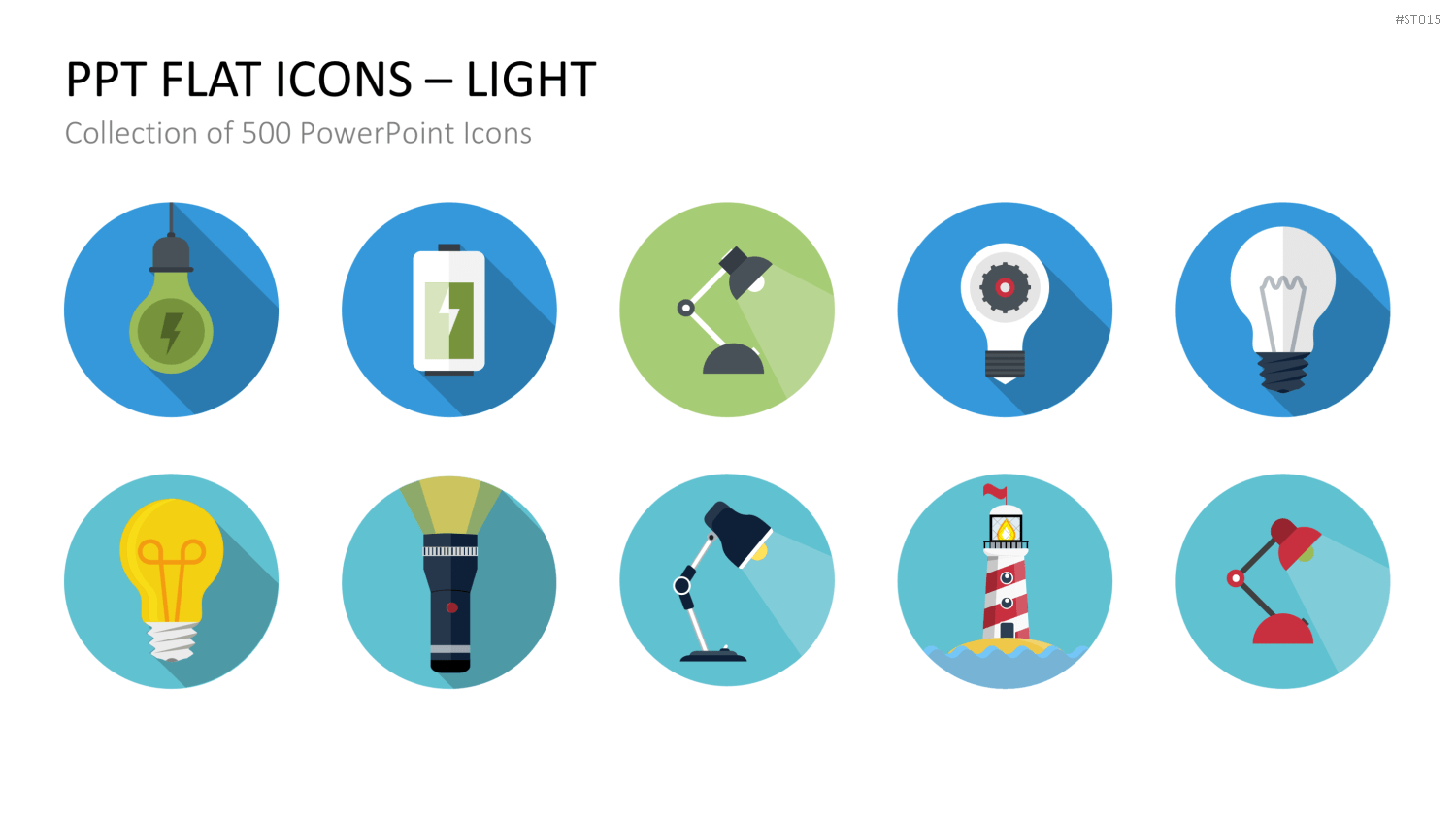 Flat Design - Icons Collection PowerPoint-Vorlage