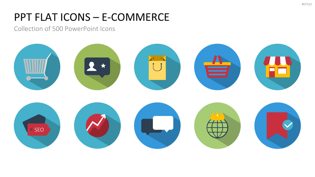Flat Design - Icons Collection PowerPoint-Vorlage