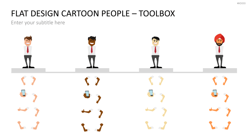 Flat Design – Presentation People Bundle PowerPoint-Vorlage
