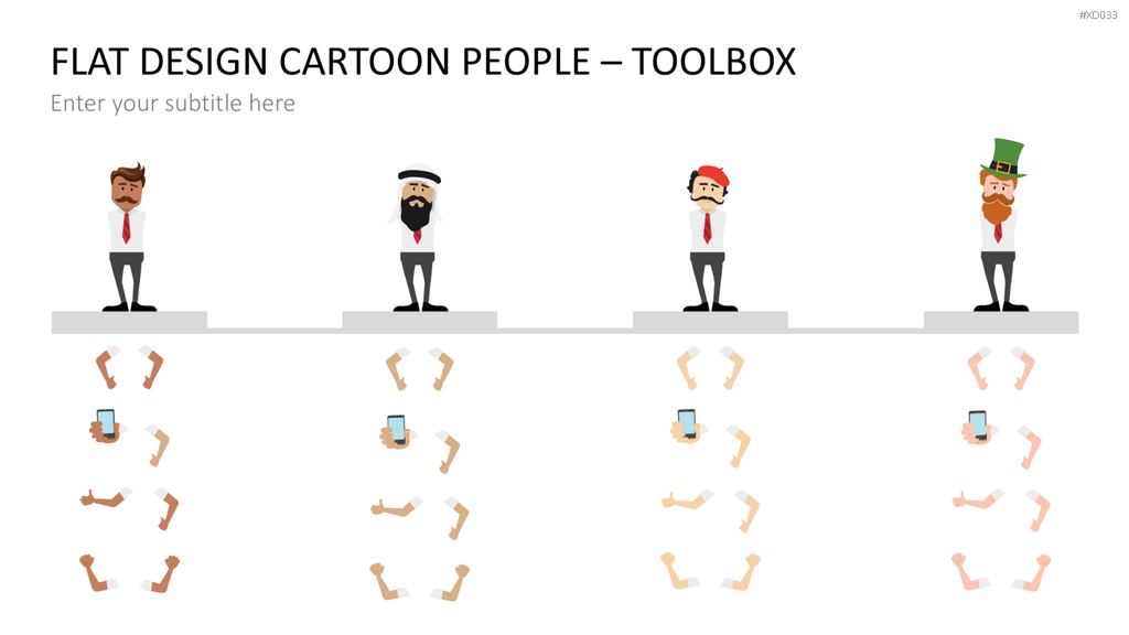 Flat Design – Presentation People Bundle PowerPoint-Vorlage