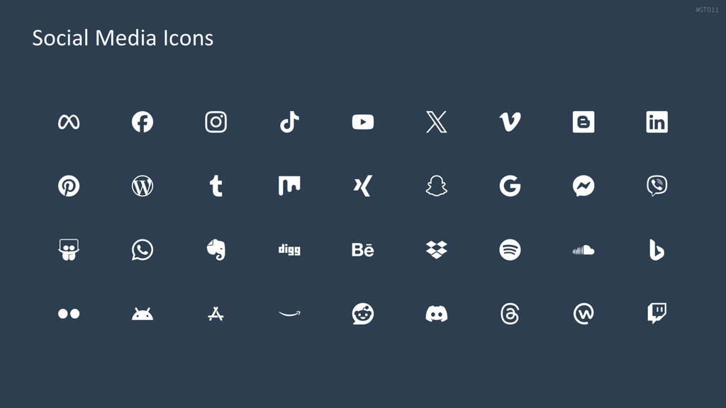 Flat Design – Social Media PowerPoint-Vorlage