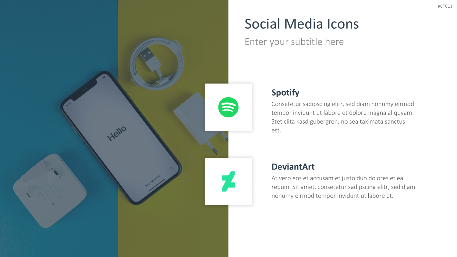 Flat Design – Social Media PowerPoint-Vorlage