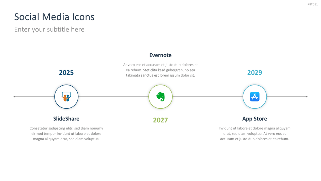 Flat Design – Social Media PowerPoint-Vorlage