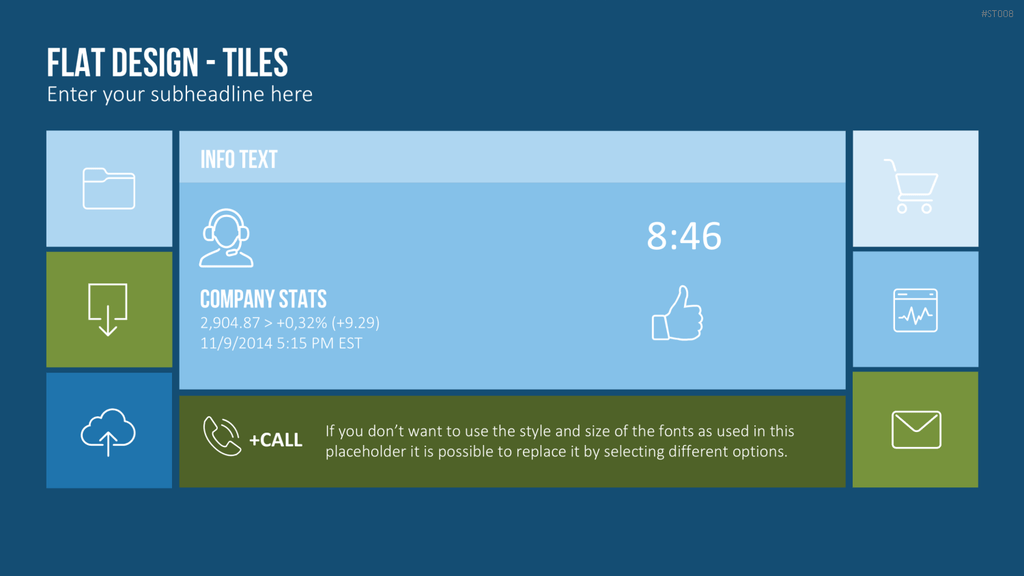 Flat Design - Kacheln PowerPoint-Vorlage