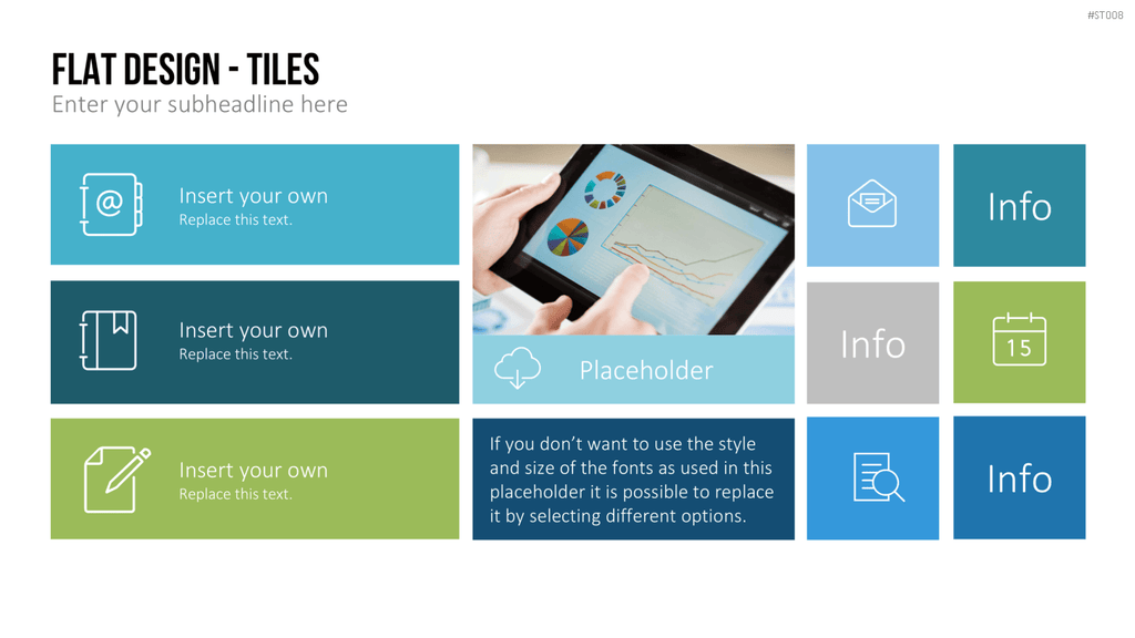 Flat Design - Kacheln PowerPoint-Vorlage