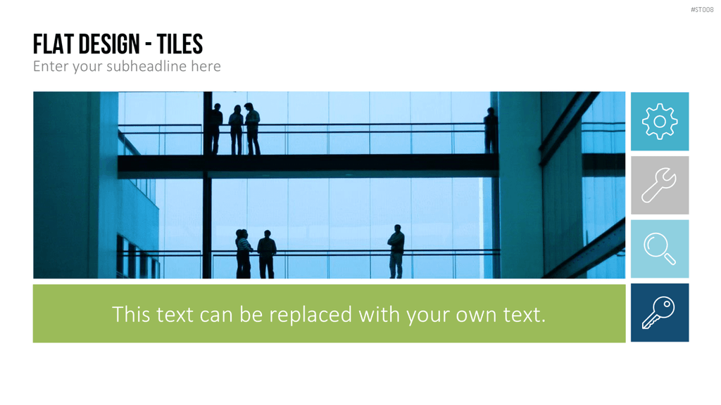 Flat Design - Kacheln PowerPoint-Vorlage