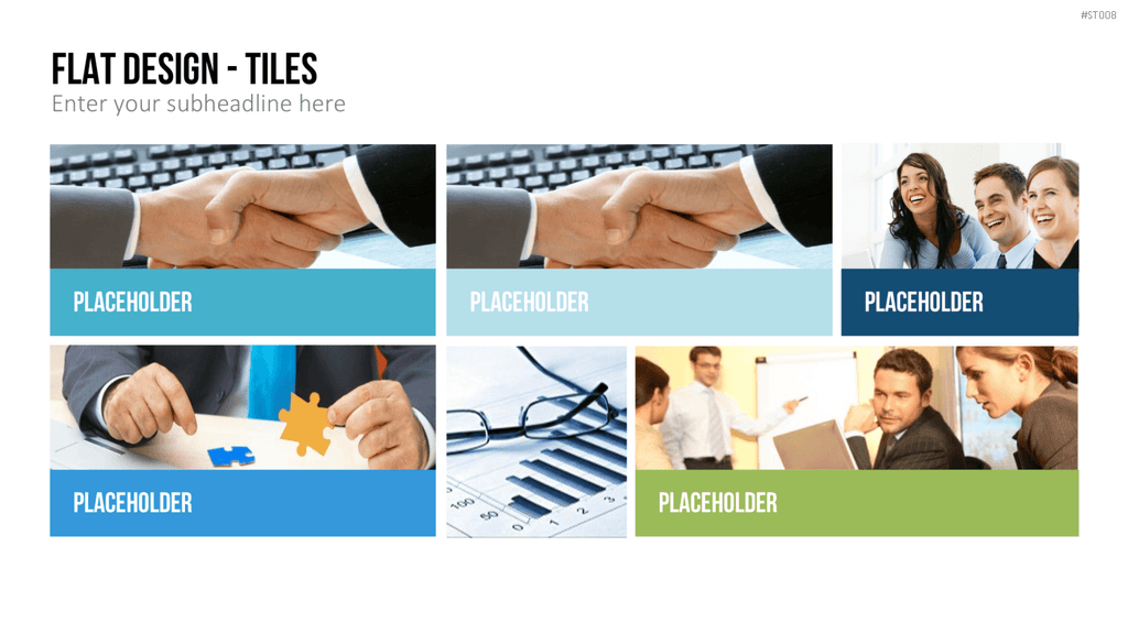 Flat Design - Kacheln PowerPoint-Vorlage