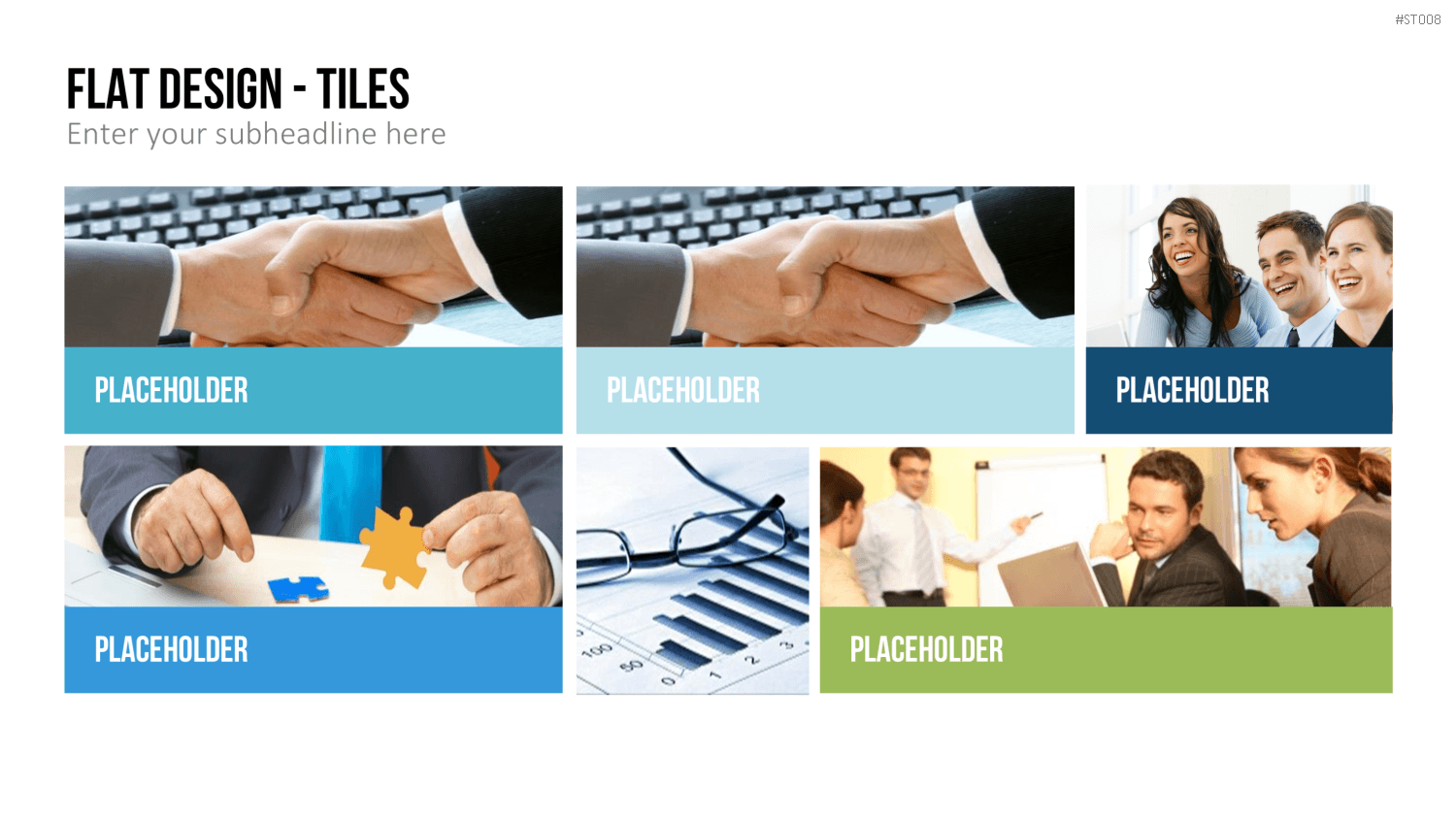 Flat Design - Kacheln PowerPoint-Vorlage