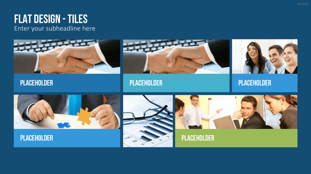 Flat Design - Kacheln PowerPoint-Vorlage