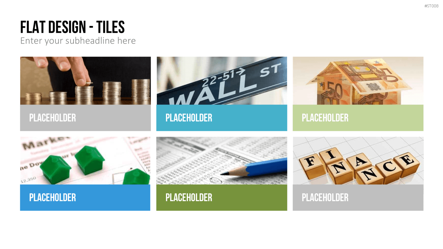 Flat Design - Kacheln PowerPoint-Vorlage