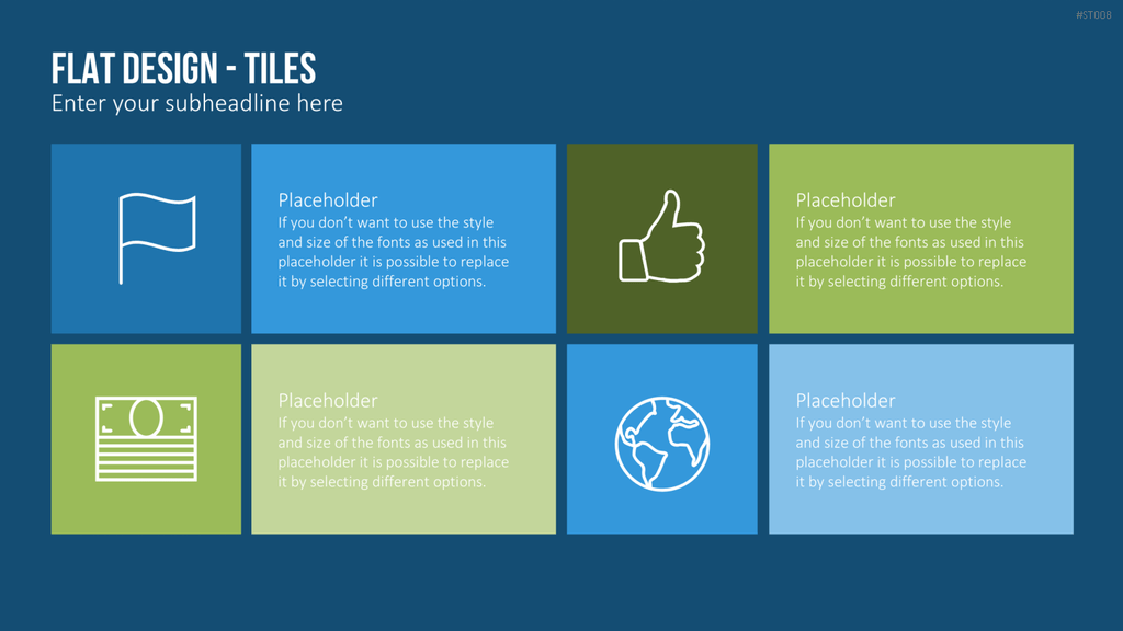 Flat Design - Kacheln PowerPoint-Vorlage