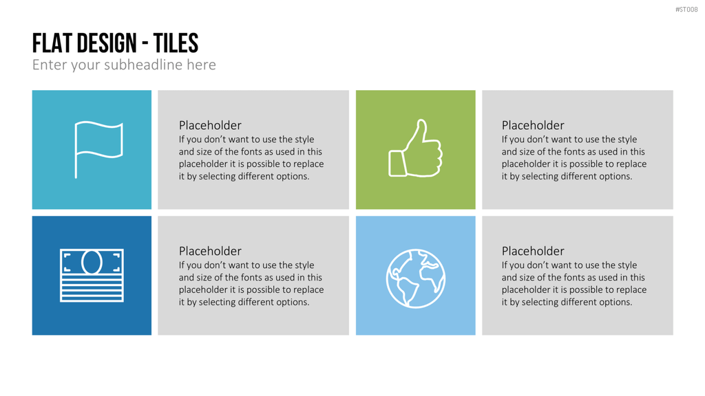 Flat Design - Kacheln PowerPoint-Vorlage