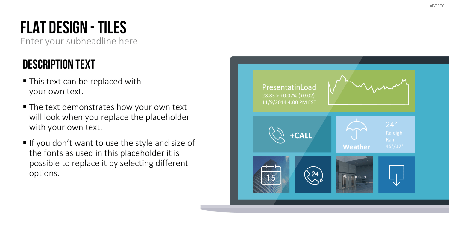 Flat Design - Kacheln PowerPoint-Vorlage