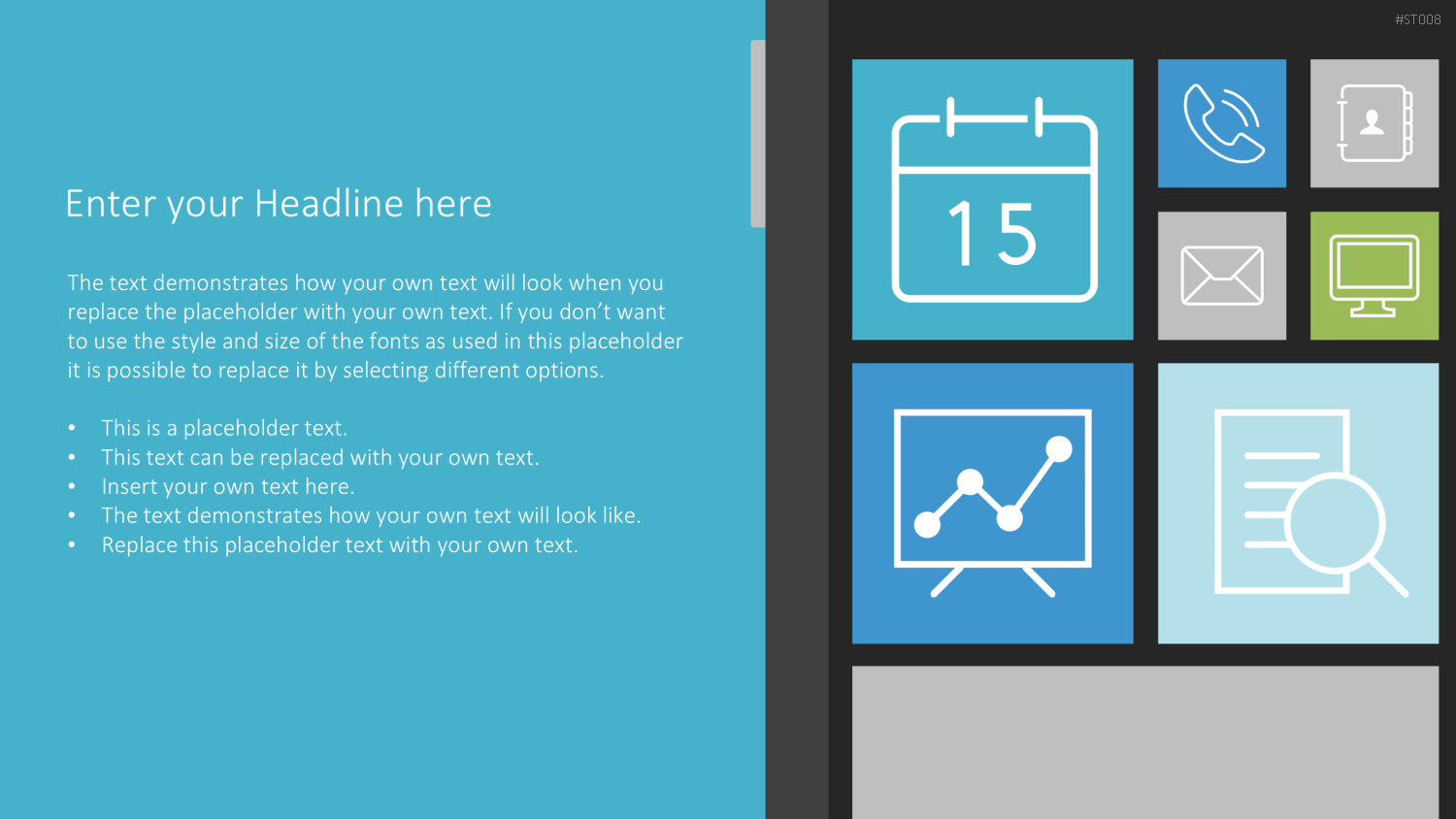 Flat Design - Kacheln PowerPoint-Vorlage