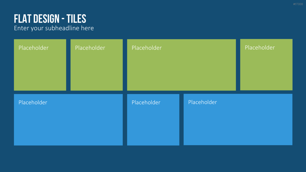 Flat Design - Kacheln PowerPoint-Vorlage