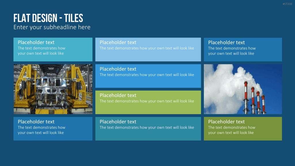 Flat Design - Kacheln PowerPoint-Vorlage