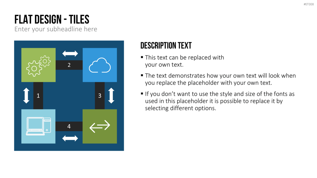 Flat Design - Kacheln PowerPoint-Vorlage