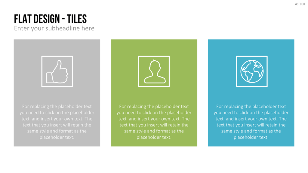Flat Design - Kacheln PowerPoint-Vorlage