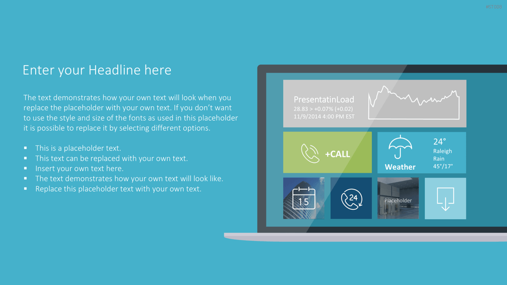 Flat Design - Kacheln PowerPoint-Vorlage