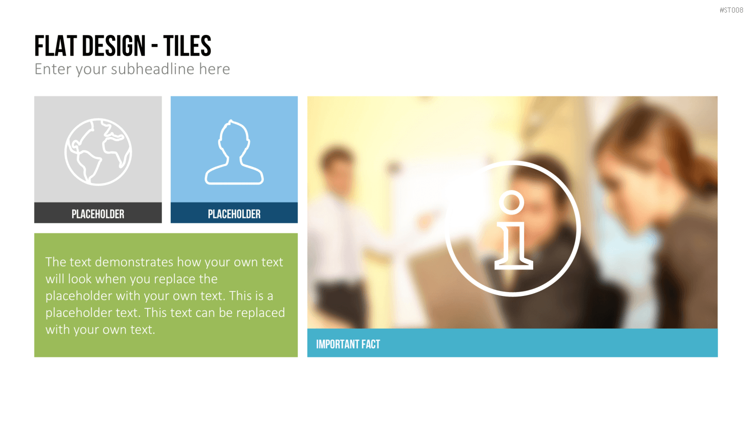 Flat Design - Kacheln PowerPoint-Vorlage