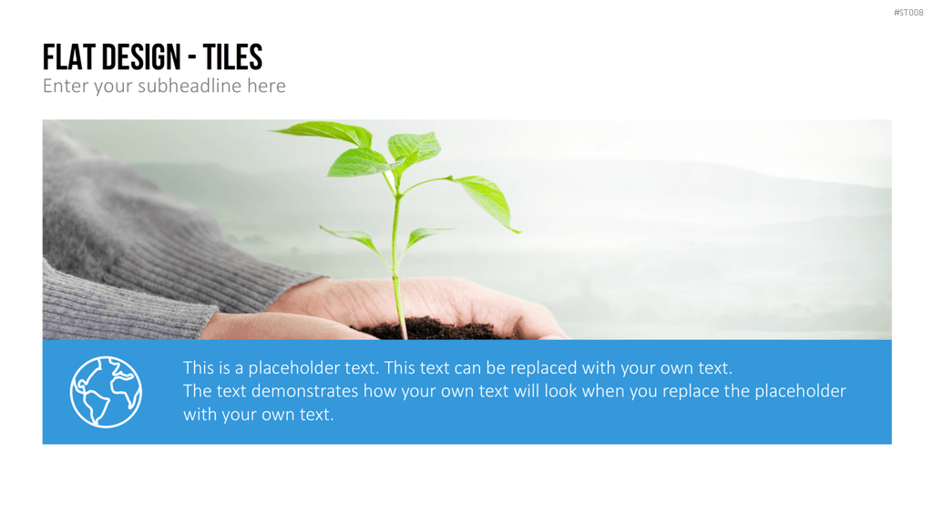 Flat Design - Kacheln PowerPoint-Vorlage