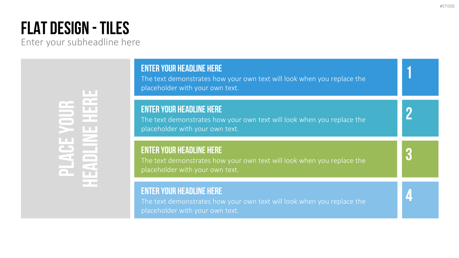 Flat Design - Kacheln PowerPoint-Vorlage