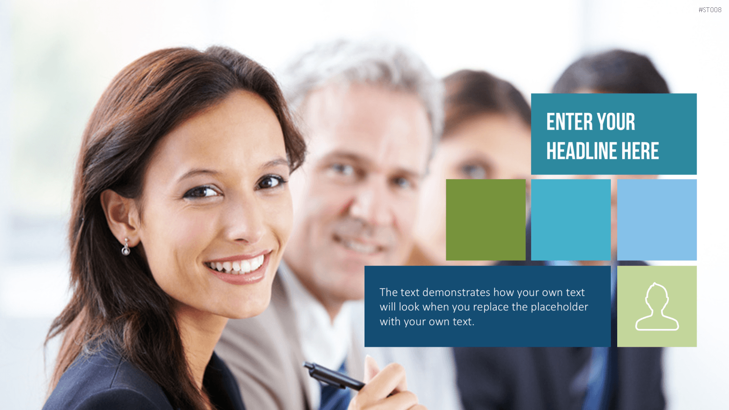 Flat Design - Kacheln PowerPoint-Vorlage