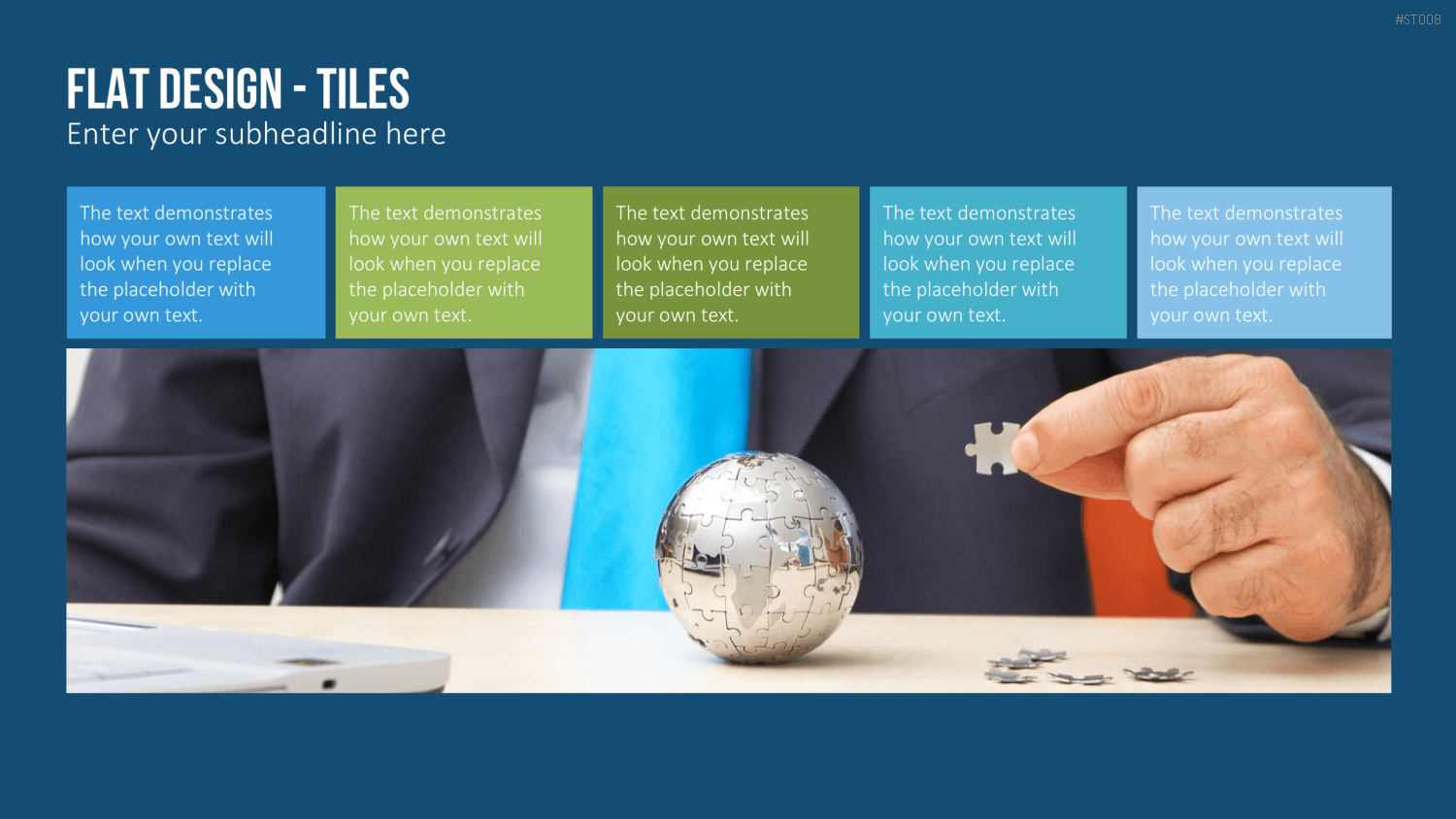 Flat Design - Kacheln PowerPoint-Vorlage