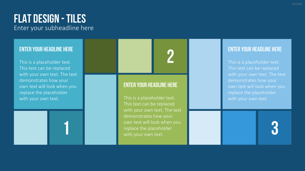Flat Design - Kacheln PowerPoint-Vorlage