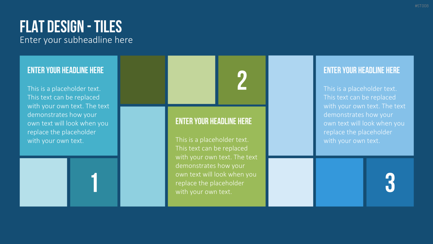 Flat Design - Kacheln PowerPoint-Vorlage